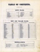 Table Of Comtents, Sullivan County 1875
